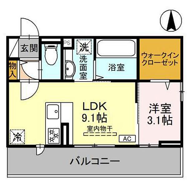 （仮）Ｄ－ＲＯＯＭ南町3丁目 201｜群馬県前橋市南町3丁目(賃貸アパート1LDK・2階・33.70㎡)の写真 その2