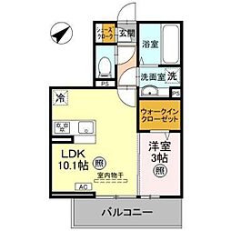 Ｌａ　Ｍａｉｓｏｎ　本町 302 3階1LDKの間取り