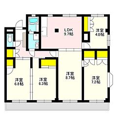 福室ハイツ 5DKの間取図画像