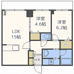 スペチアーレ伏見 2LDKの間取図画像