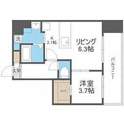 MODENACENTRO 1LDKの間取図画像