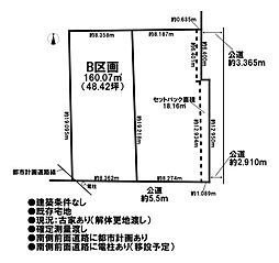 売土地　既存宅地　田代町郷中　全2区画　B区画