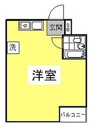 サンケイロイヤルコート竹の塚 ワンルームの間取図画像