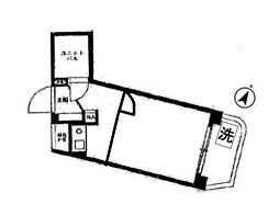 クリスタル赤羽PART-1 1Kの間取図画像