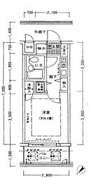 東急ドエルアルス大塚台 1Kの間取図画像