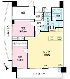 ルモンド船堀 2SLDKの間取図画像