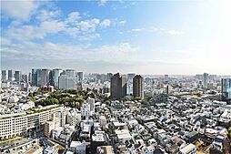 34階部分からの開放的な眺望です。バルコニーへ出て外気に触れることで、在宅時のリフレッシュに繋がります(眺望は将来に渡って保証するものではありません)。