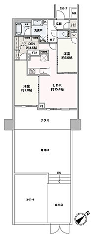 間取り パークハウス清澄白河　リバーサイド 1階/-