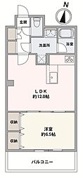 ベルメゾン錦糸町 1LDKの間取図画像
