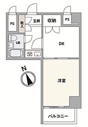 トップ浅草No.1 1DKの間取図画像