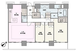 ザ・クレストタワー 3LDKの間取図画像