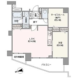クリオ河辺 1LDKの間取図画像