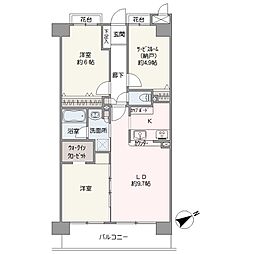クリオ吉祥寺弐番館 2LDKの間取図画像