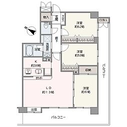 モア・ステージ武蔵砂川 3LDKの間取図画像