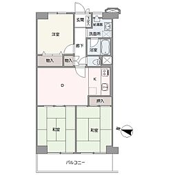 ビューハイム武蔵野 3DKの間取図画像