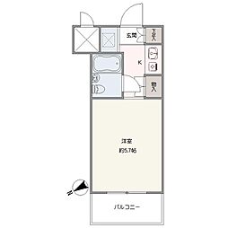 セザール立川B館 1Kの間取図画像