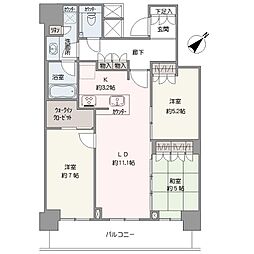 リヴァリエC棟 3LDKの間取り