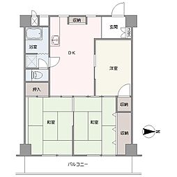 メゾン港南台 3DKの間取図画像