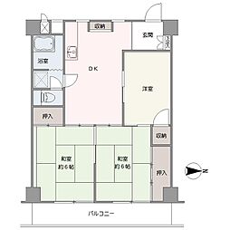 メゾン港南台 3DKの間取図画像