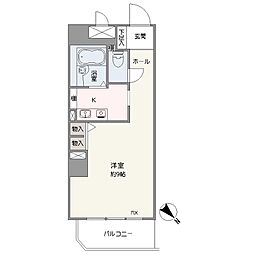 コスモ横浜鶴見 1Kの間取図画像