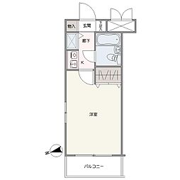 新丸子ダイカンプラザシティ2号館 1Kの間取図画像
