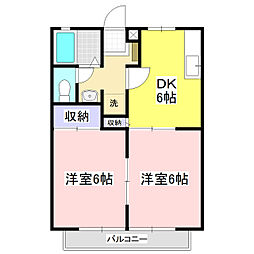 サンテラス関宿 2DKの間取図画像