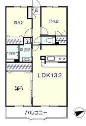洋光台山の手マンション 3LDKの間取図画像