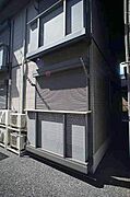 シャッター付きで安心のバルコニー。