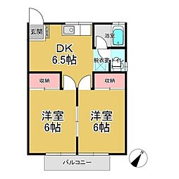 ガーランド花輪 2DKの間取図画像