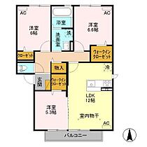 シーガル 202 ｜ 栃木県足利市大町（賃貸アパート3LDK・2階・72.11㎡） その2