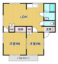 H・Lカワマン 201 ｜ 栃木県足利市緑町2丁目（賃貸アパート2LDK・2階・60.33㎡） その2