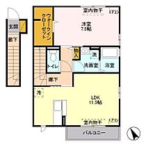 Ｆｏｎｔａｎａ A201 ｜ 栃木県足利市猿田町（賃貸アパート1LDK・2階・53.63㎡） その2