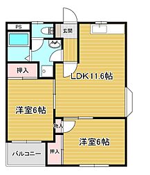 間取図画像 2LDK