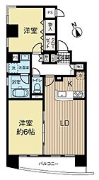 パークハイツ安方3 2LDKの間取図画像