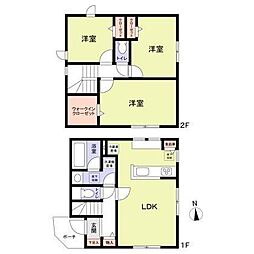 東急東横線 都立大学駅 徒歩9分の賃貸一戸建て 3LDKの間取り