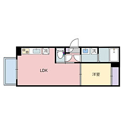 仙台市営南北線 北仙台駅 徒歩8分の賃貸アパート 2階1LDKの間取り