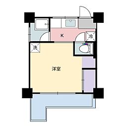 仙台市営南北線 北仙台駅 徒歩15分の賃貸マンション 4階1Kの間取り
