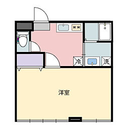 仙台市営南北線 北四番丁駅 徒歩5分の賃貸マンション 2階1Kの間取り