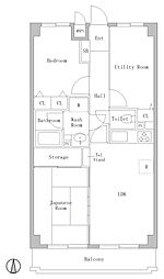 センチュリー河辺パート3 2SLDKの間取図画像