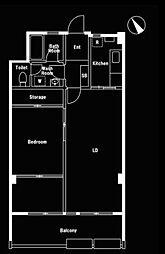 ニュー代々木マンション 2LDKの間取図画像