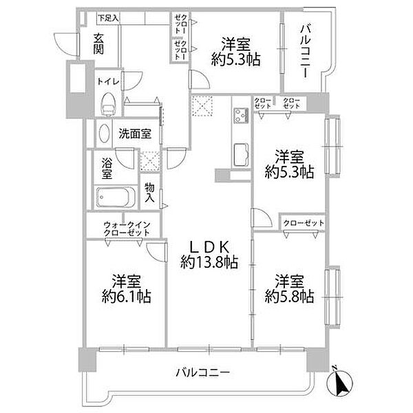 間取りを拡大表示