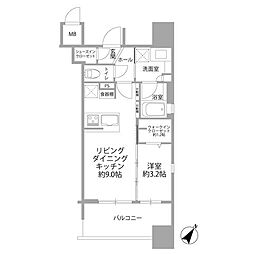 デュオヴェール平尾 1LDKの間取図画像