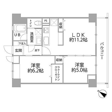 2LDK 間取り