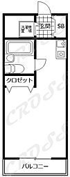 ウィンベルソロ前橋No.3 ワンルームの間取図画像