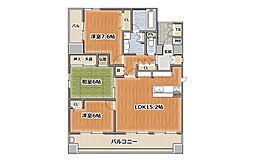 ディークラディア茨木駅前 3LDKの間取図画像