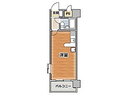 ダイアパレス新内町 ワンルームの間取図画像