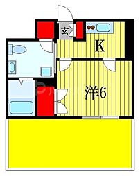 N-stage西船橋III 7階1Kの間取り