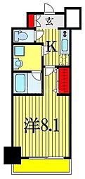 オーキッドレジデンス船橋本町 1Kの間取図画像