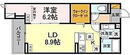 Cradle 1LDKの間取図画像