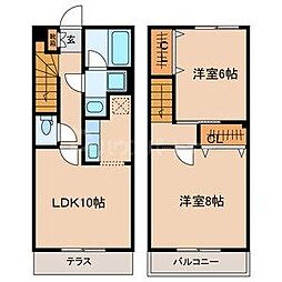 プラムガーデンA 2LDKの間取図画像